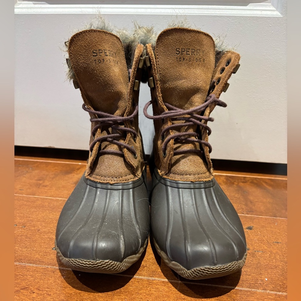 Sperry Tan and Brown Snow Boots